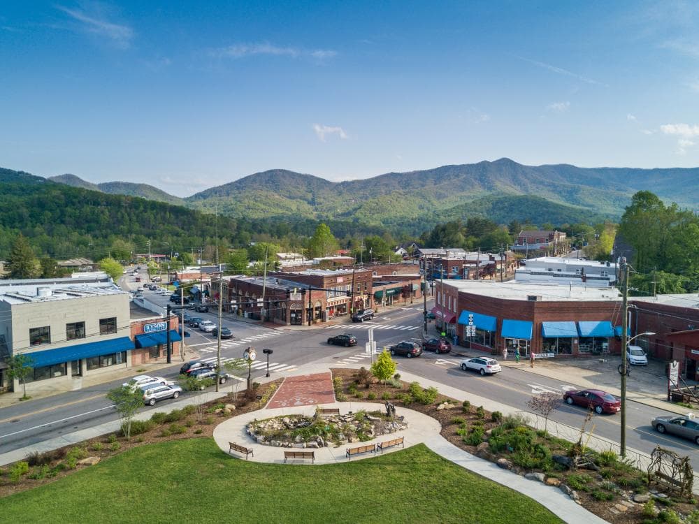 Aerial view of Black Mountain, N.C. Aerial view of Black Mountain, N.C.