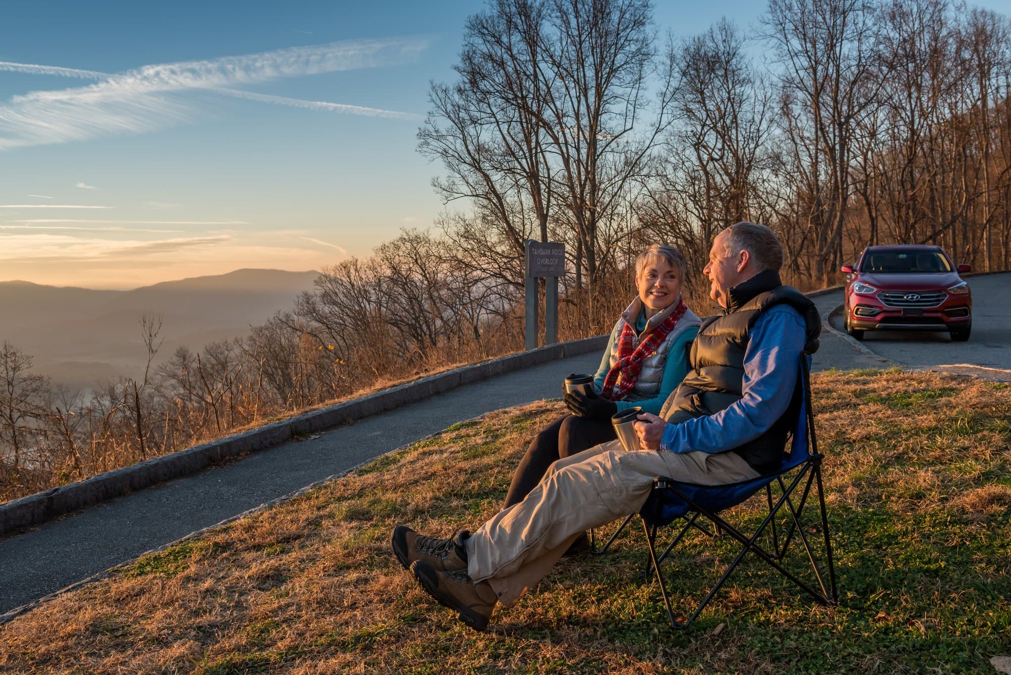 Couple sitting at sunset Weaverville Couple sitting at sunset Weaverville