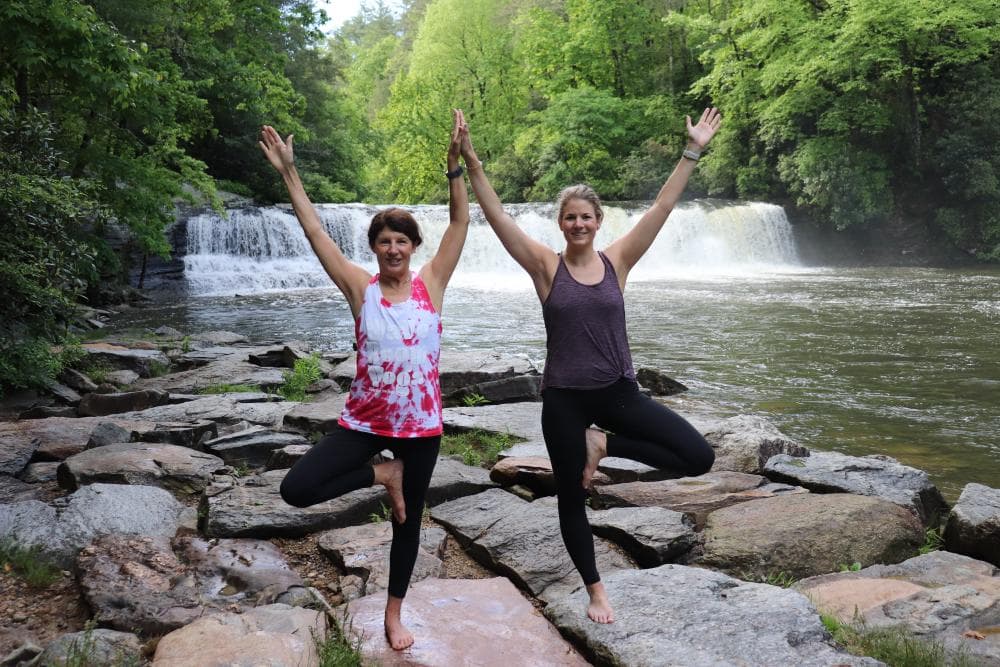 Go for a yoga waterfall hike with Namaste in Nature in Asheville, NC Go for a yoga waterfall hike with Namaste in Nature in Asheville, NC