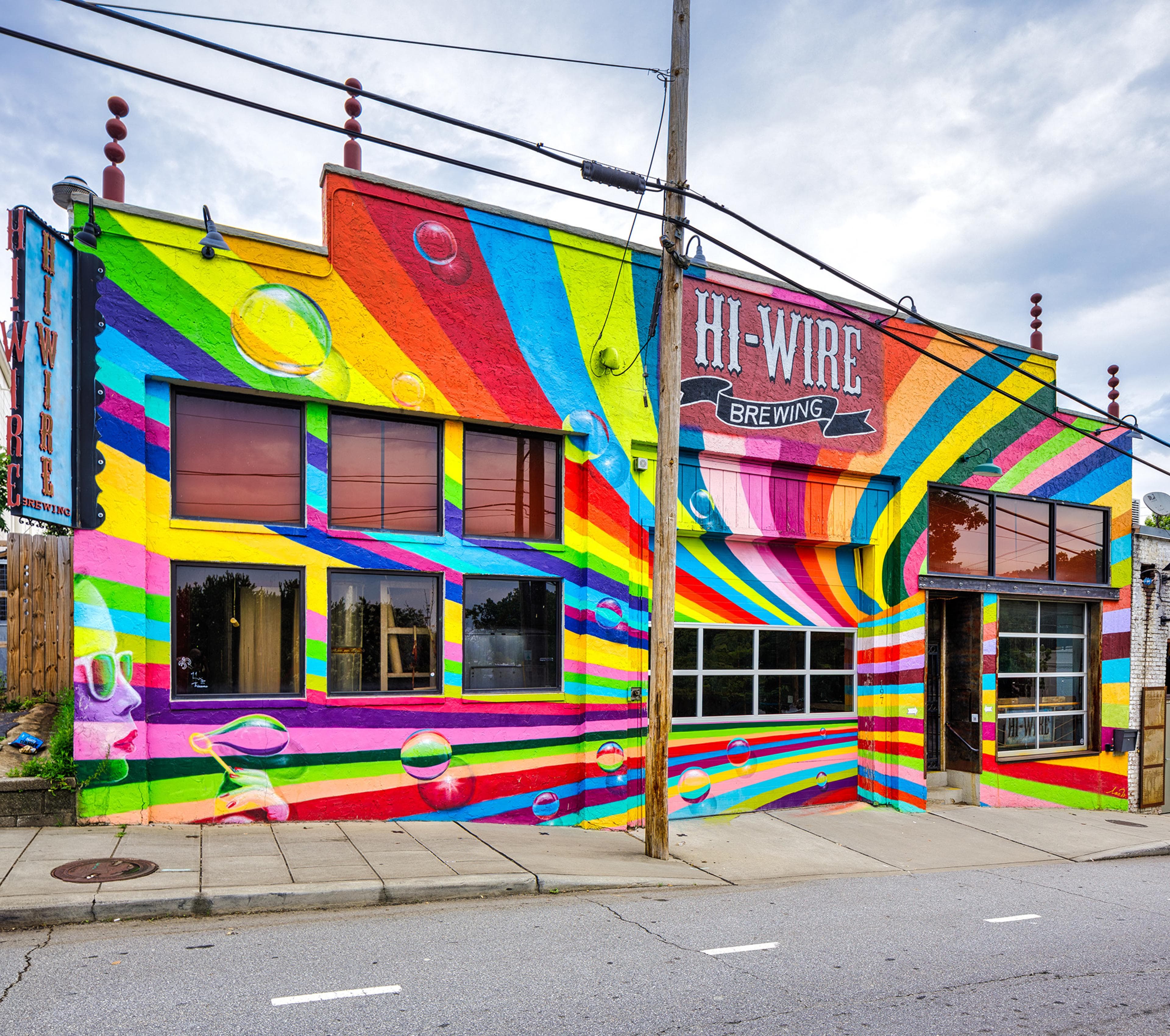 Mural at Hi-wire Brewing Mural at Hi-wire Brewing