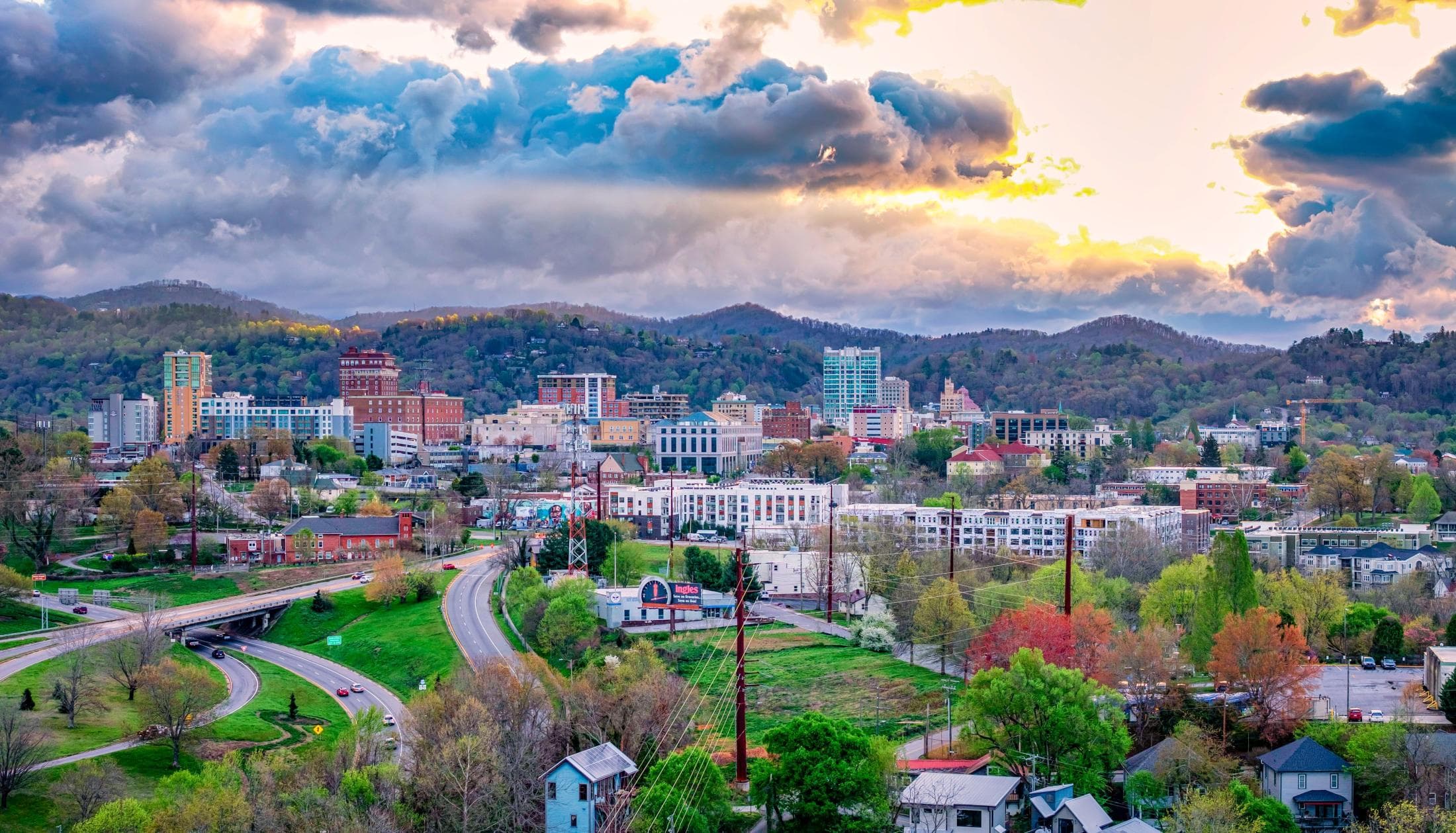 Asheville Cityscape by Andre Daugherty Asheville Cityscape by Andre Daugherty