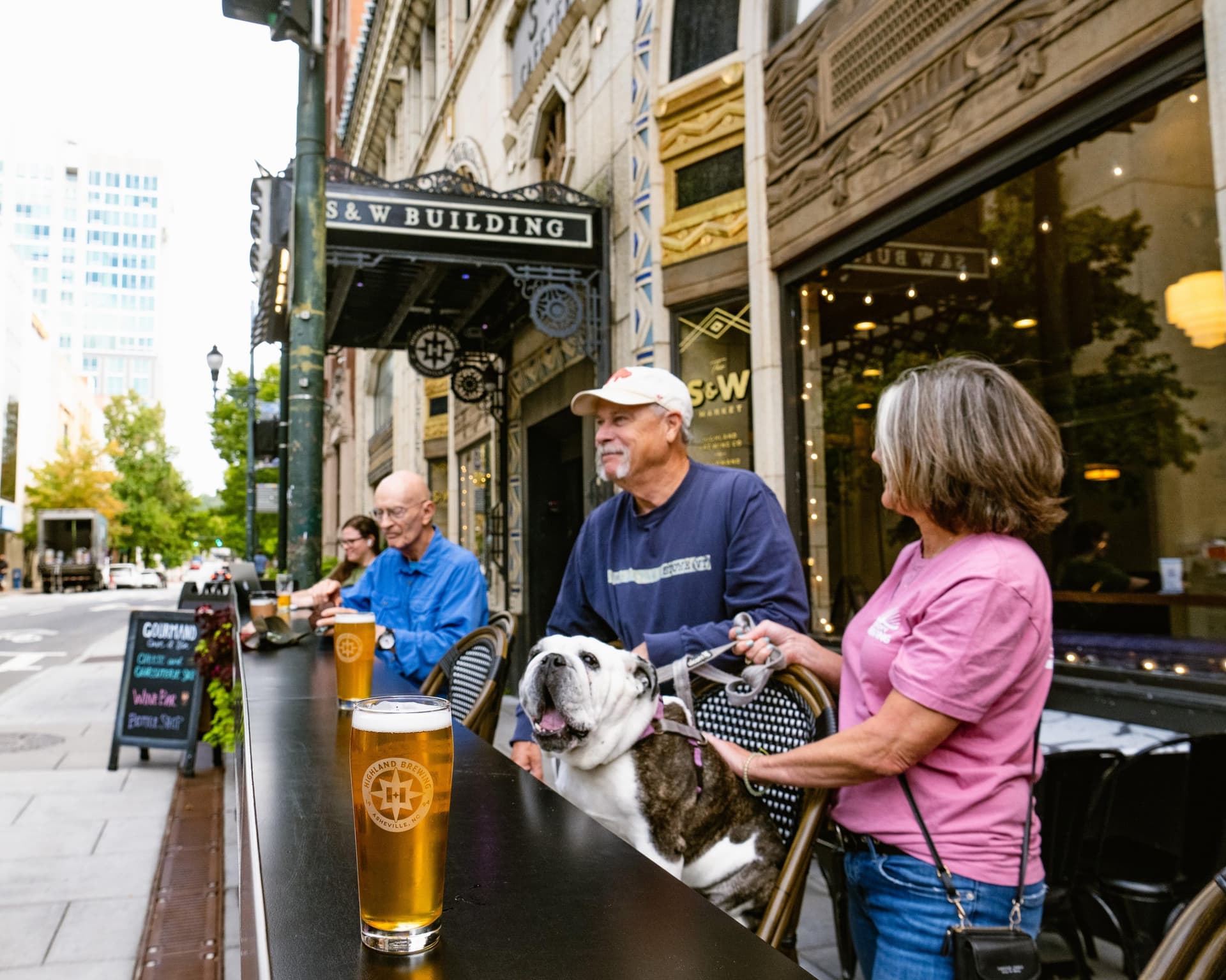Bulldog at Highland Brewing in S&W Market. Bulldog at Highland Brewing in S&W Market.