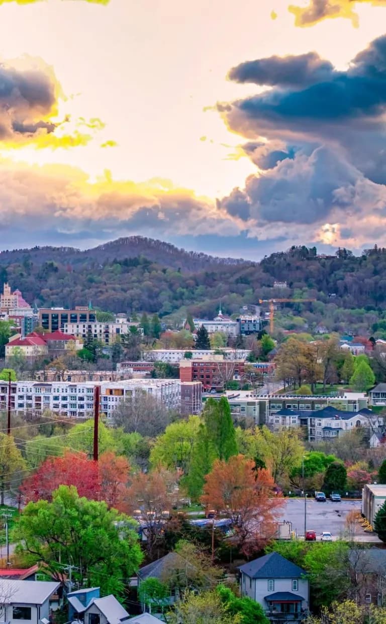 Plan Your Trip Asheville Cityscape by Andre Daugherty
