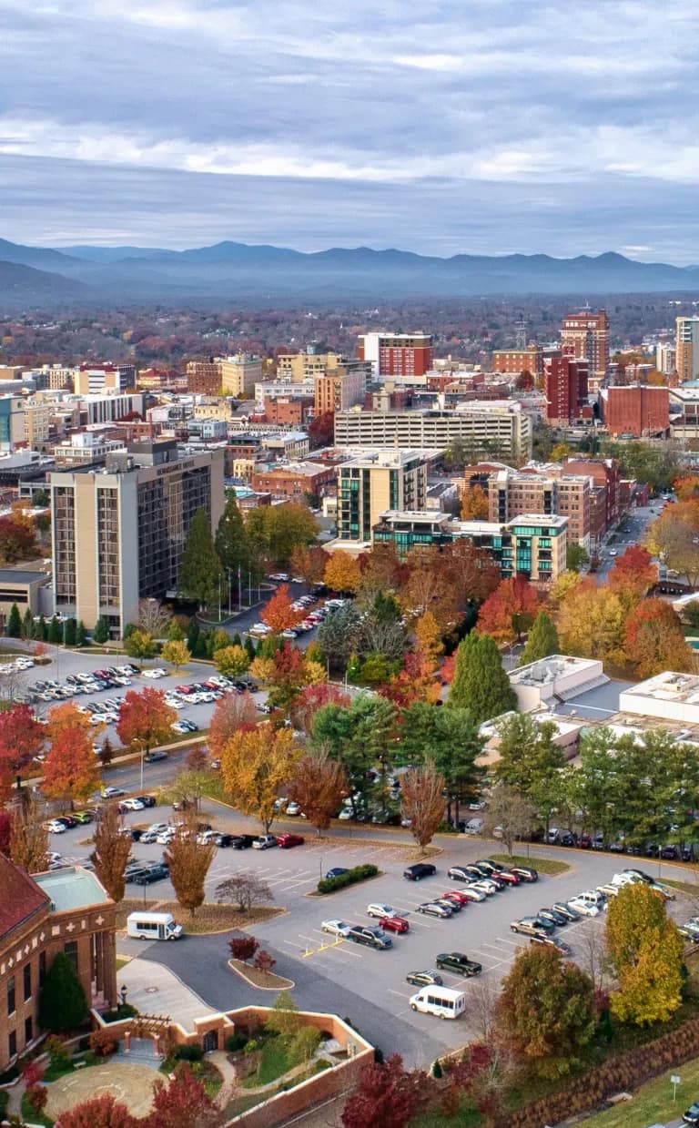 Asheville Pitch Sheets Fall Downtown Skyline