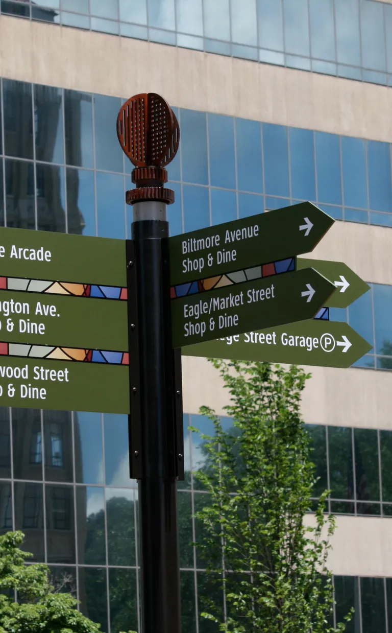 Wayfinding Signage Program Pedestrian Wayfinding Signage Asheville